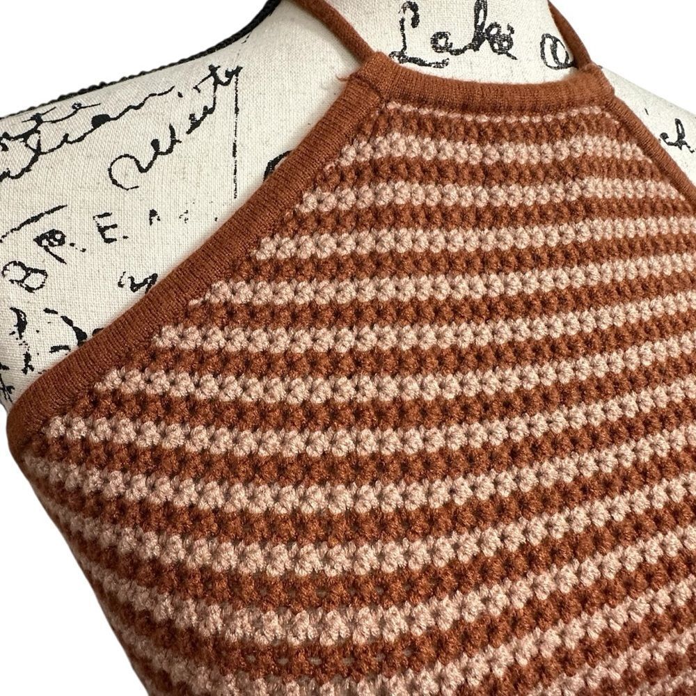 Ronny Kobo Clarice Strioed Knit Halter Dress, XS - Picture 4 of 9